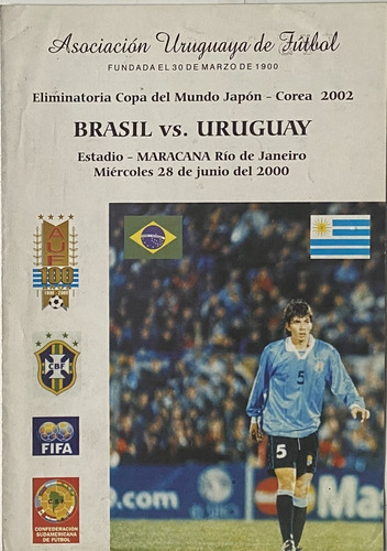 Folleto Del Partidos Brasil Vs Uruguay, Junio 2000, Ez2c1