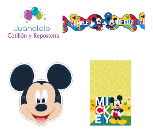 Combo Cotillon Mickey Mouse X 20 Chicos Disney Piñata Afiche