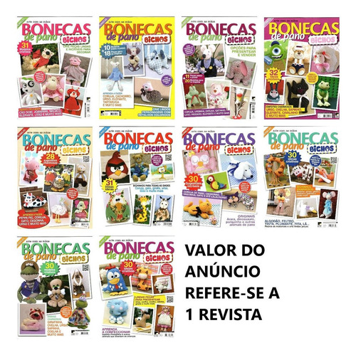 Revista Bonecas De Pano  Bichos Lote 5 