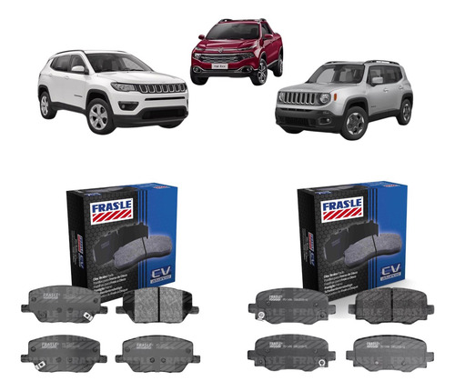 Kit Pastilha Diant E Traseira Jeep Comander 1.3 2021 A 2023