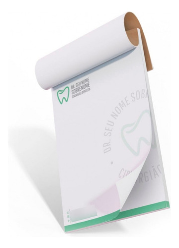 Bloco De Receituário Personalizado 15x21 100 Fls.