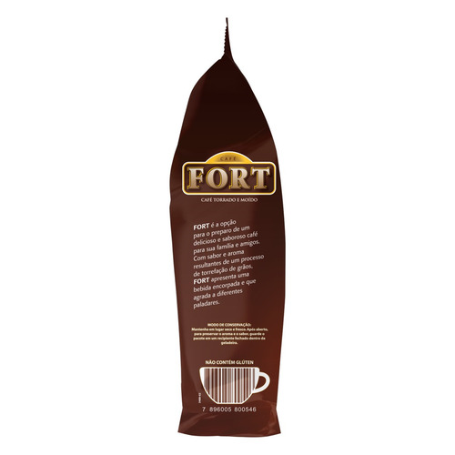 Imagem 4 de 6 de Café Torrado e Moído Fort Pacote 500g