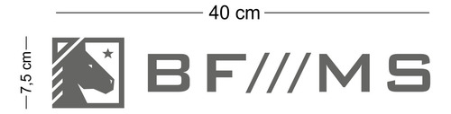 Adesivo Emblema Marca Nova Bf///ms 40x7,5cm