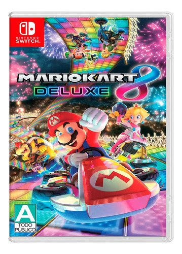 Nintendo Switch White Bundle:consola Oled + Mario Kart8