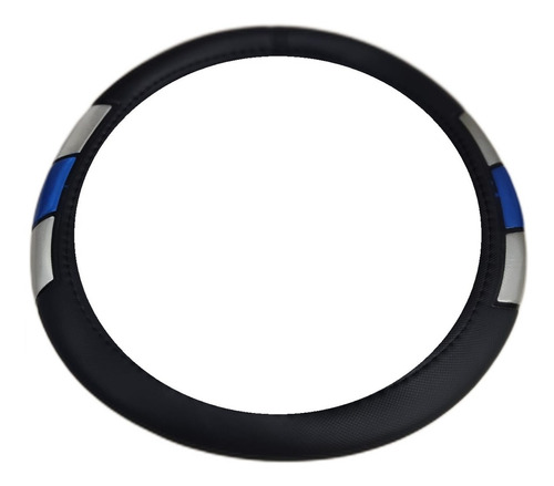 Funda Cubre Volante 40cm Negro Reflectivo Azul/plata Vol-a