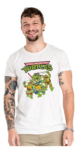 Polera Tortugas Ninja B Cartoon Algodón Orgánico Wiwi