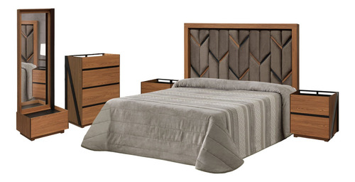Recamara King Size California Roble Këssa Muebles