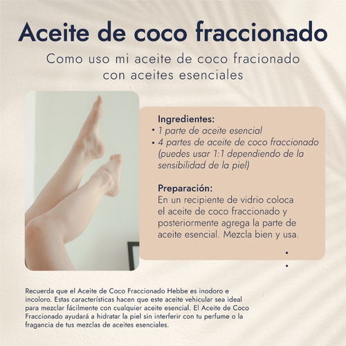 Imagen 4 de 8 de Aceite De Coco Liquido Fraccionado Corporal Cosmetico 5l