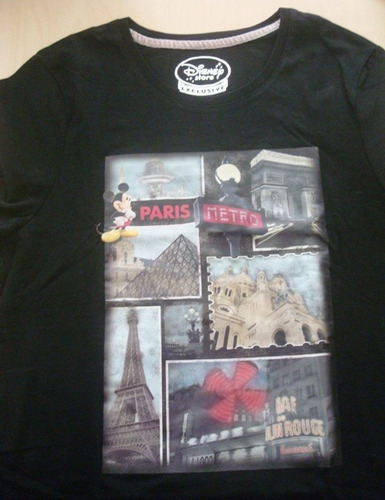 9599 Camiseta Exclusiva Original Da Disney Da França, Preta,