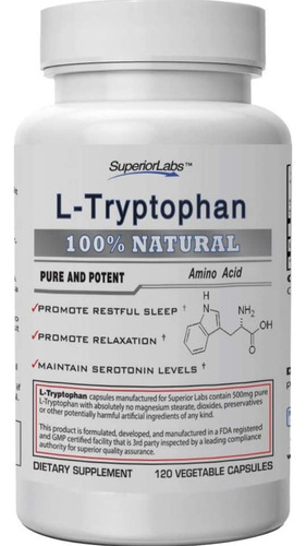 Superiorlabs L-triptófano 120cp - - Unidad a $1722