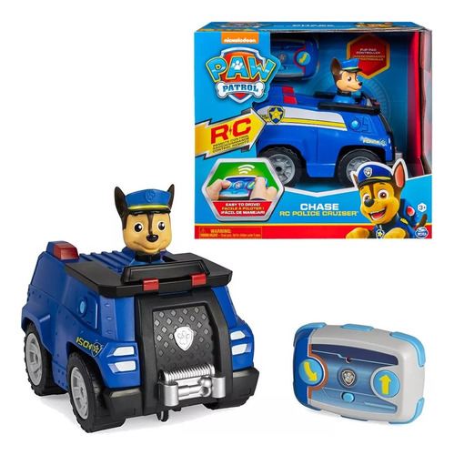 Imagen 1 de 7 de Paw Patrol Vehiculo Control Remoto Rc Con Figura Playking