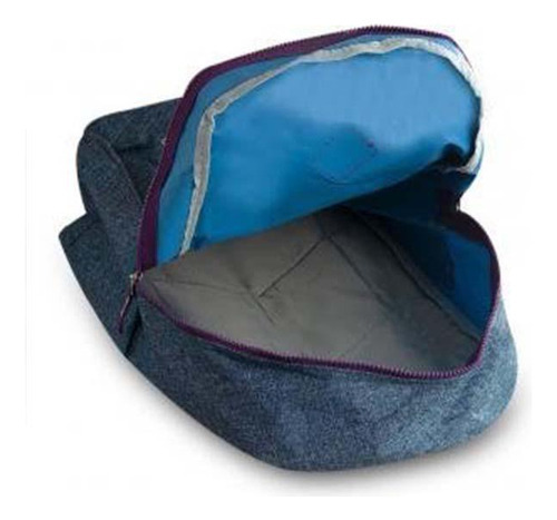 Mochila Jeans Patches Good Vibes Pompom 01822