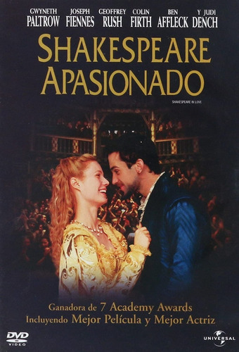 Shakespeare Apasionado | Dvd Joseph Fiennes Película Nueva