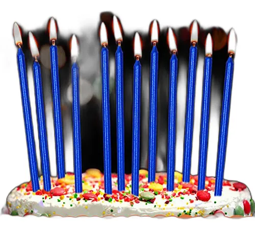 Xnova - Velas Largas Y Finas Para Pastel De Cumpleaños, Colo
