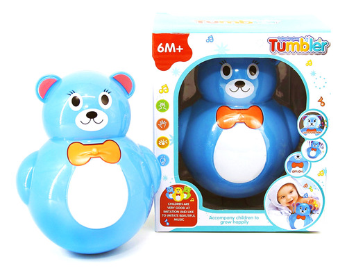 Sonajero Oso Bebe Antivuelco Luces Sonidos Mundo Cla Fd6801