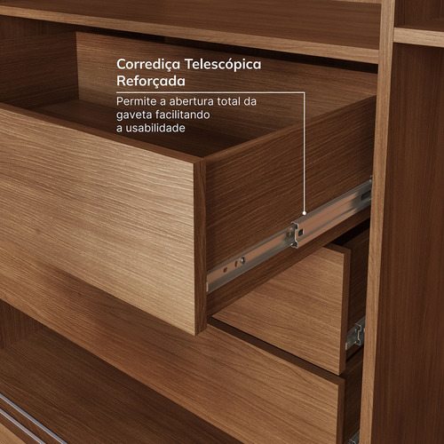 Guarda-roupa Solteiro 2 Portas 1 Porta Ripada Samambaia Wt