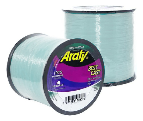 Linha Araty Bestcast 1/4lb 0.60mm 22,4kg 330m Branco Azulado