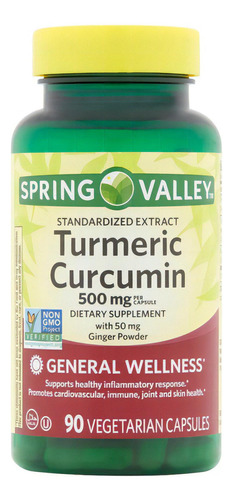 Turmeric Curcumin Curcuma + Jengibre 90 Caps Eg T15