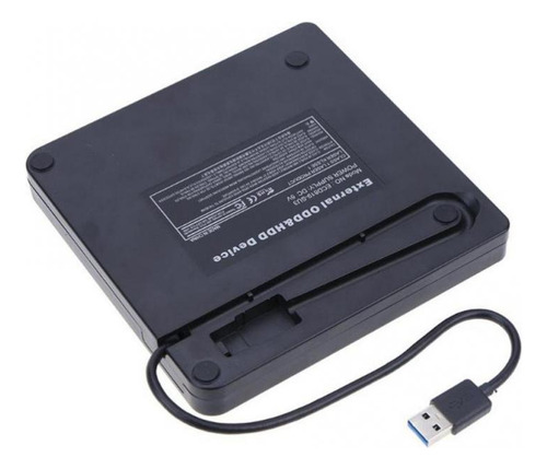 Portátil Usb Dvd-rw Cd Writer Burner Reader Player Negro
