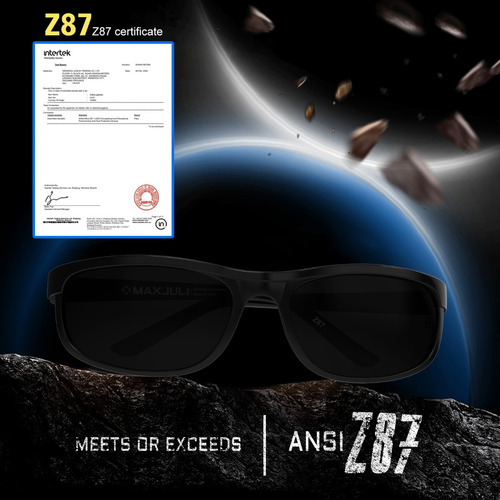 Maxjuli Xl Z87 Super Oscuro Gafas De Sol Para Hombres Z8807