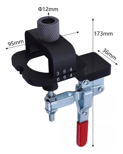Kit Localizador Perforado Para Puertas De 35 Mm