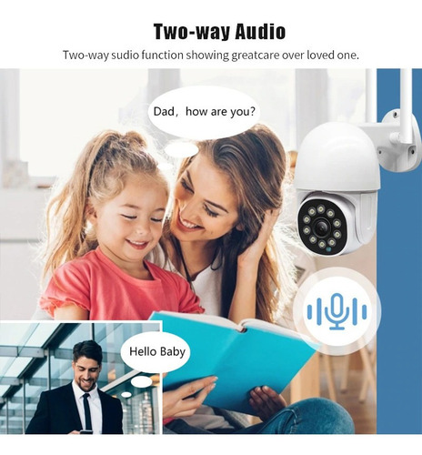 Imagen 7 de 10 de Camara Robotica Para Exteriores Wifi Full Hd 1080p Ptz Zoom