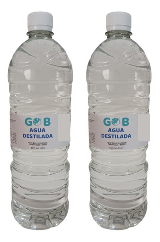 Agua Destilada - Desmineralizada - 1 Litro Neto (2 Pack)