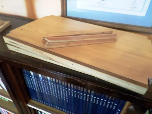 Antigua Biblioteca 3 Puertas Llave Reparticion Publica Bisel Marrón (Usado)