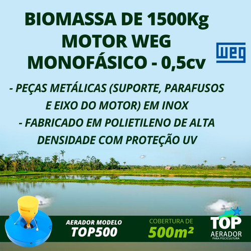 Aerador P/ Tanques De Peixes 0,5cv + Kit Cabo Pp+timer+corda