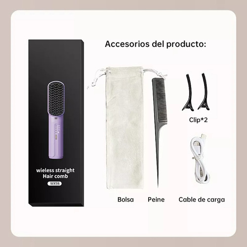Mini Pente Alisador De Cabelo Com Íon Negativo