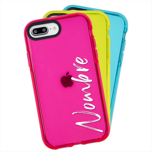 Funda Para iPhone Uso Rudo Antigolpes Personalizada Nombre
