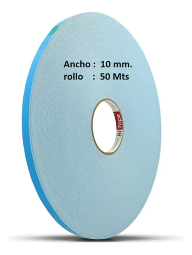 Cinta Termica Adhesiba Doble Cara Azul 10mm. Rollo D 50 Mts.