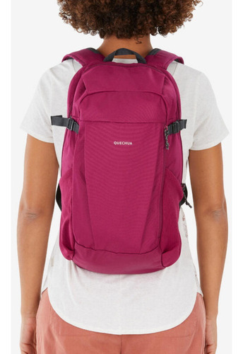 Mochila Senderismo Deporte Trekkiing 20lt Quechua Outdoor Color Vino Diseño De La Tela Lisa