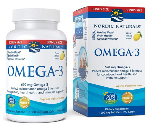 Omega 3 Aceite De Pescado 690 Mg Nordic Naturals 90 Cap