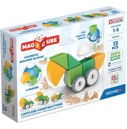 Cubo Inmantado Wabro Magicube Reciclado 13 Piezas Magnetics