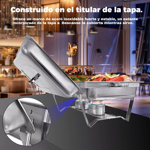 4pcs Bufetera De Acero Inoxidable Para Chef 9l