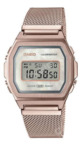Imagen 1 de 10 de Reloj Casio Premium Vintage Perla A1000mcg-9