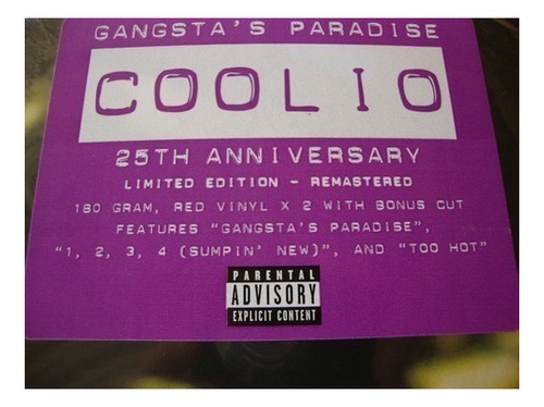Coolio - LP — Vinilo - COOLIO — Gangsta's Paradise — Importado, sellado-