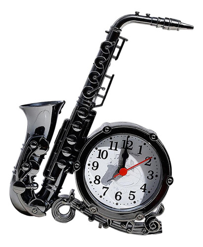 Xiaery Reloj Despertador De Saxofón, Relojes De Mesa