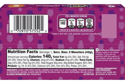 Bombones Peeps Monsters Edición Halloween 42g Americanos