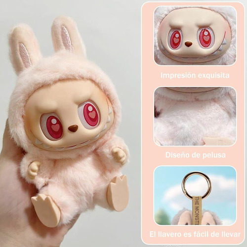Muñeca Labubu Monster Juguete Llavero De Peluche Macaron 1pz