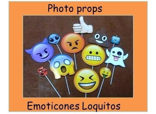 Imagen 3 de 3 de Photo Booth Props Emoticon X 12- Super Original!