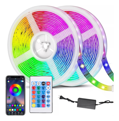 30m Tira De Luces Led App Bluetooth Rgb 5050 Para Cuarto