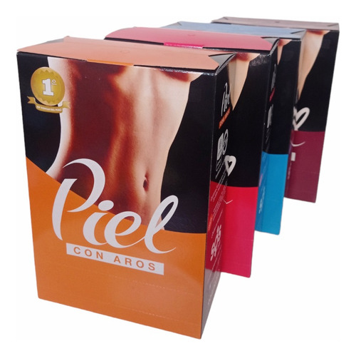 Preservativos Piel Aros, Caja X 72 Unidades.
