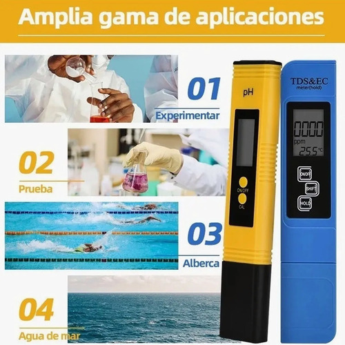 Imagen 4 de 8 de Medidor De Ph Digital+medidor De Ec /tds,preciso