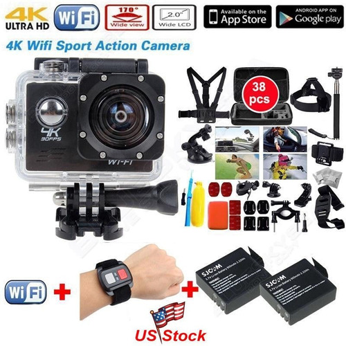 Camara Hd 1080p 4k Wifi Action Dv Sj8000 16m +control+bateri