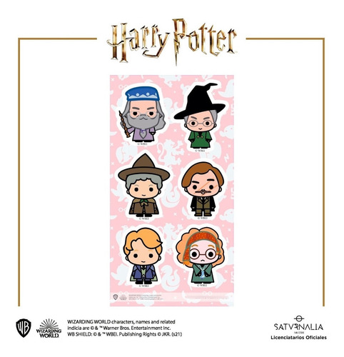 Stickers Vinilicos Harry Potter Oficial Mod Profesores Chibi