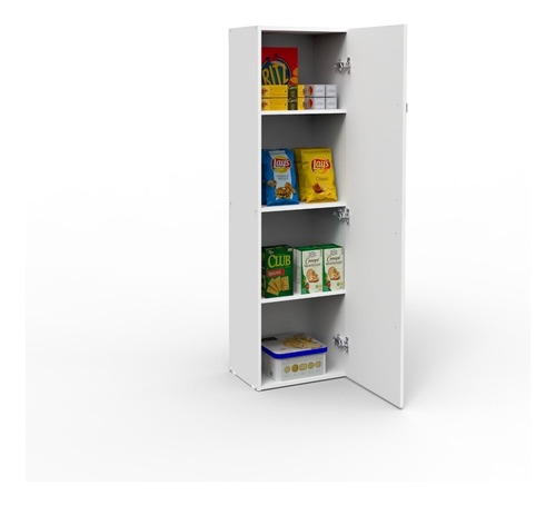Imagen 1 de 10 de Despensero Mueble Alacena Despensa Alto 1 Puerta 4 Estantes