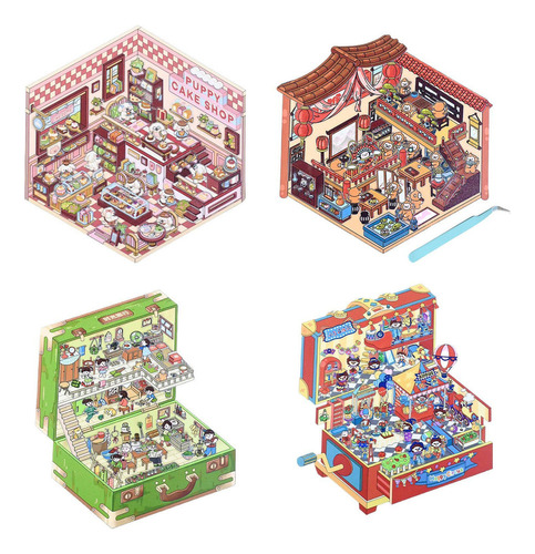 Wu Escenas Pegatinas For Niños Pegatinas Casas 3d Etique
