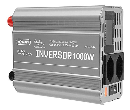 Inversor Tensão 1000w Conversor Onda Senoidal Pura 12v 220v